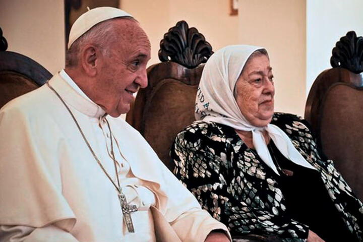 Papa Francisco y Hebe de Bonafini