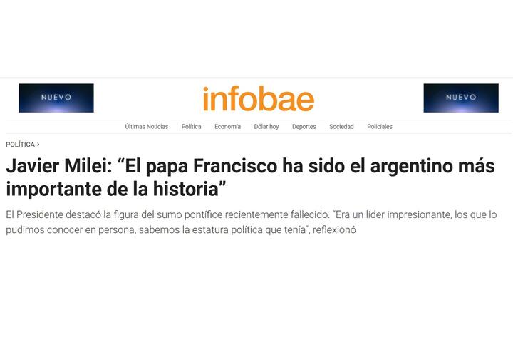 Milei Papa Francisco