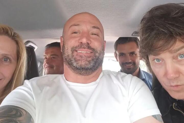 Javier Milei-Diego Spagnuolo-Martín Menem-Karina Milei
