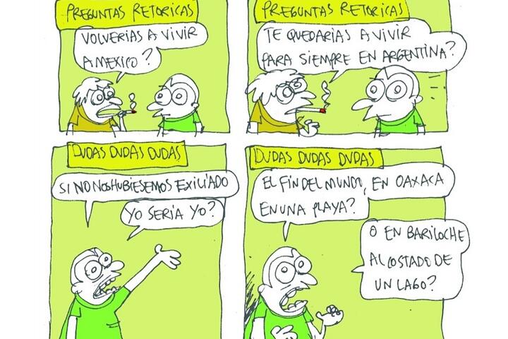 Foto: Ernan. Argentina-Fragmento de novela gráfica sobre el exilio (inédita). Pág 81.