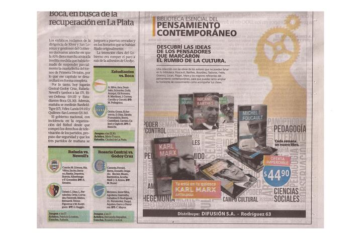 Publicidad La Nueva Provincia-Karl Marx