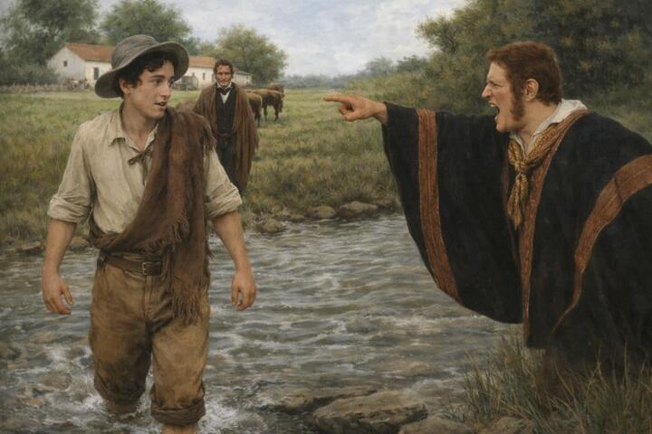 Rosas y Mitre (imagen realizada con IA)