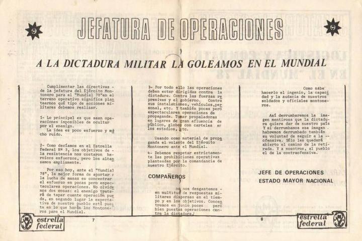 La posición de Montoneros sobre el Mundial de 1978