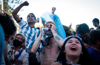 Festejos callejeros en Argentina durante mundial Qatar 2022