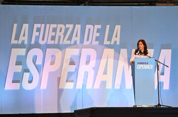 Cristina en el acto del Estadio Único de La Plata