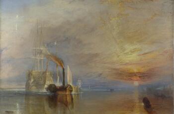 J. M. W. Turner (1775–1851) The Fighting Temeraire tugged to her last berth to be broken up, 1838 1839 | Óleo sobre tela | 90,7 × 121,6 cm The National Gallery, Londres