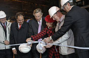 Rocca y Kirchner en inauguración en Techint