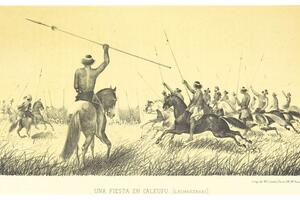 Una fiesta en Caleufu, de F. Moreno (1879) 