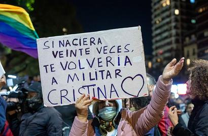 La militancia apoyó a Cristina