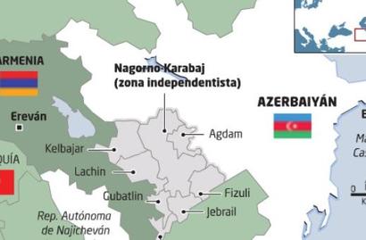 Mapa Armenia Azerbaiyan