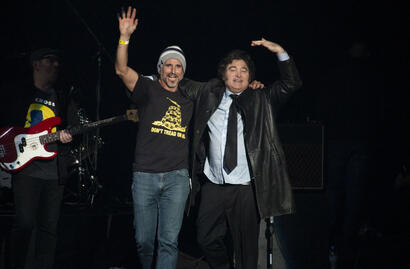 Milei y “Bertie” Benegas Lynch en el Luna Park_Noelia Guevara