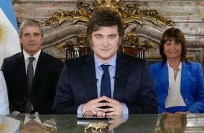 Milei Caputo y Bullrich