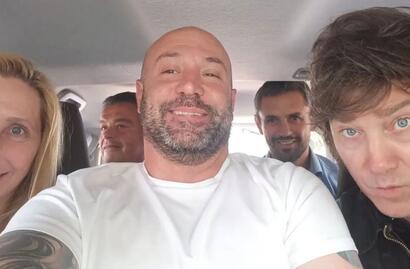 Javier Milei-Diego Spagnuolo-Martín Menem-Karina Milei