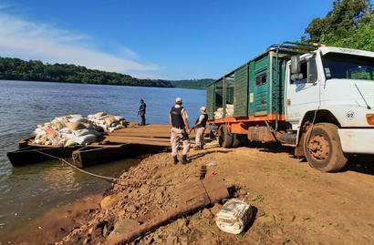 Camión de soja ilegal incautado en Misiones